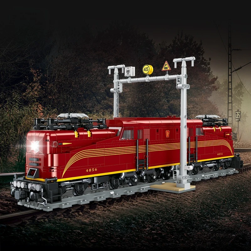 

Locomotive City Train Model Puzzle Building Blocks DIY Creative Educational Adult Toy Display JJ9252