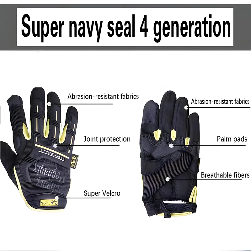 Seal 4 Technician Outdoor Tactical Gloves Sports Cycling Gloves Touchscreen Special Forces Live War Games Combat Training Gloves