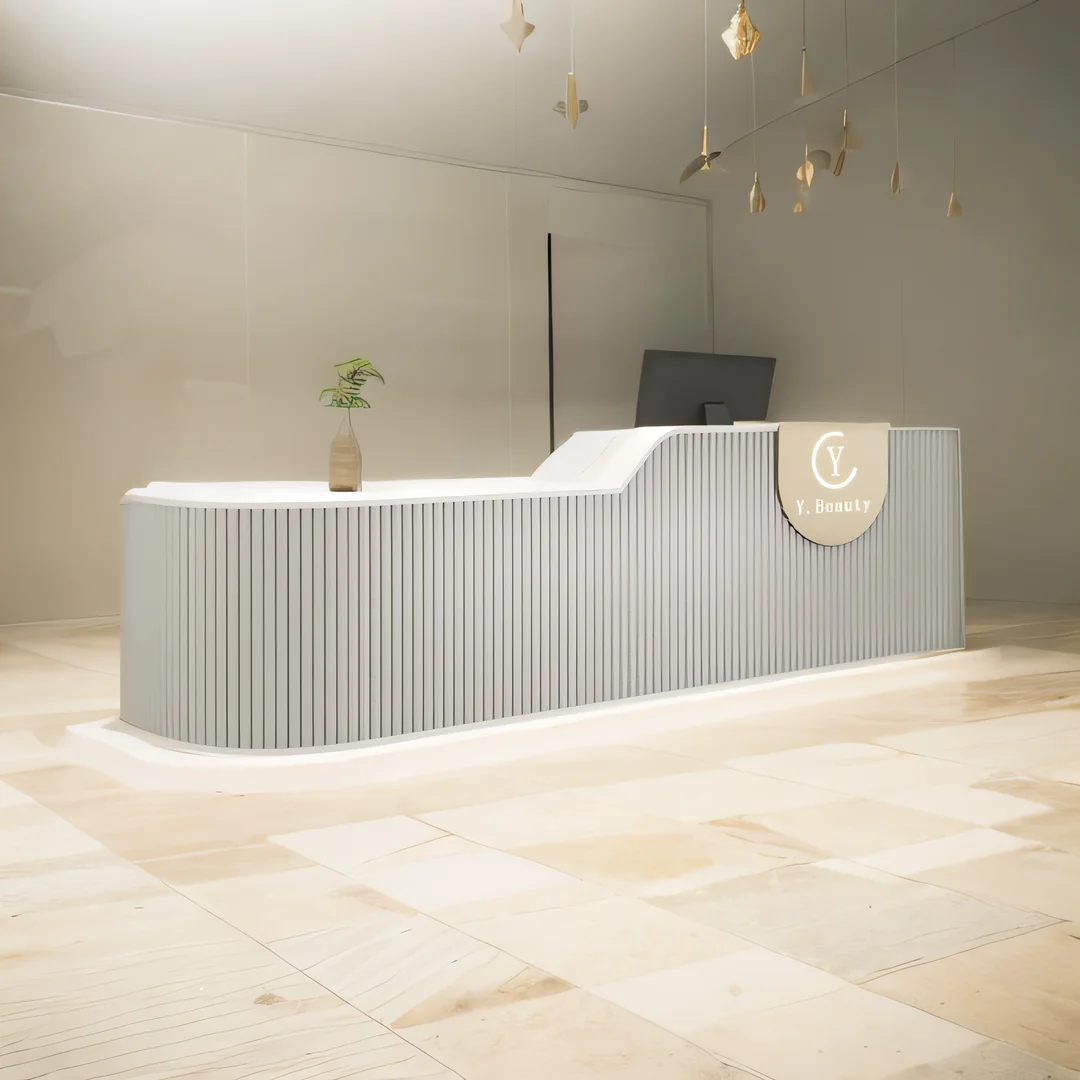 Luxury Furniture Office Professional Counter Reception Table Front Desk Modern Luxurious Restaurant Beauty Salon Bureau Help