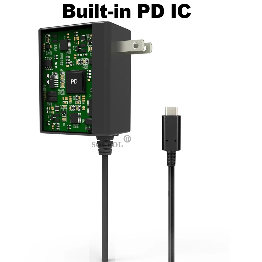 AC Power Adapter Charger For NS Switch & Switch 2 Power Supply Type-C Wall Charger EU/US Plug For PS5 Portal Gaming Accessories