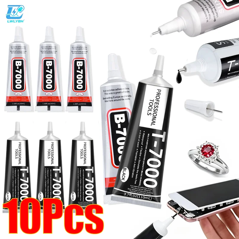 B7000 Transparent Glue Repair Mobile Screen Glue T7000 Black Waterproof Jewelry Craft Glue B7000 Super Strong Instant Adhesives