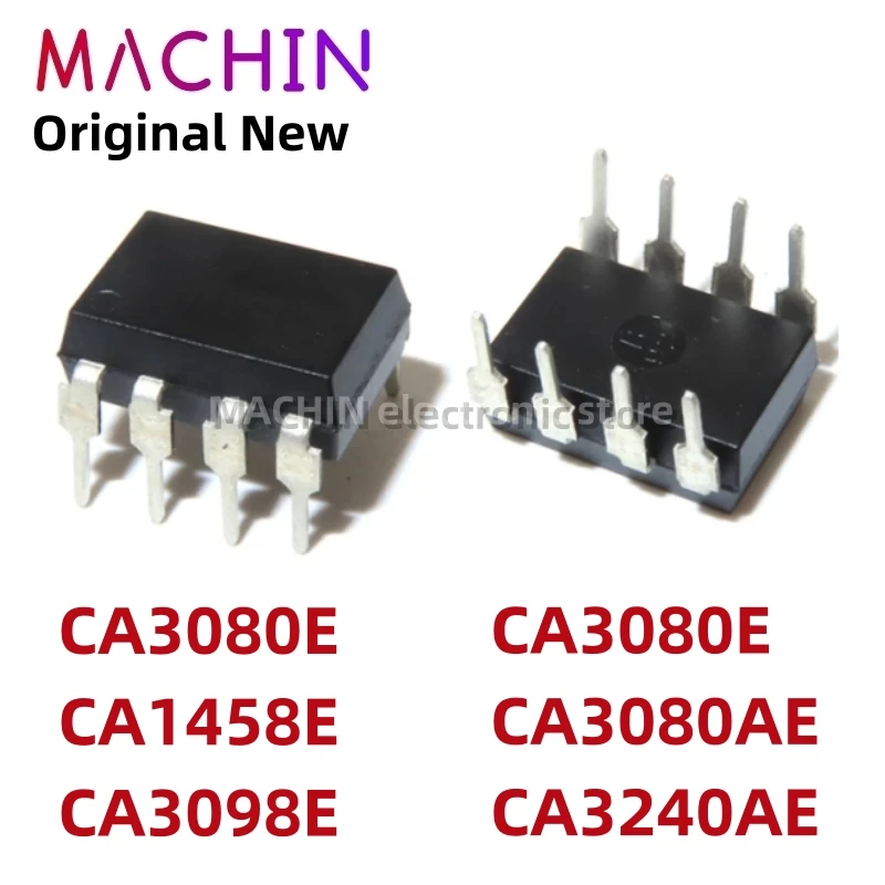 Amplificador de sinal ca3080e, ca1458e, ca3098e, ca3080e, ca3080ae, ca3080ae, ca3240ae, dip-8, 1 peça