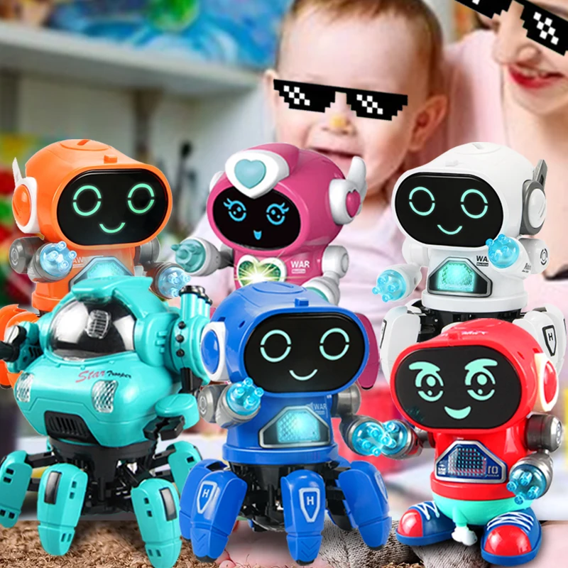 Spider Robot LED Music Dance Electric Walk Doll Kids Educational Toys  for Kids Babys Children Boys Girls Toddler Learn To Climb