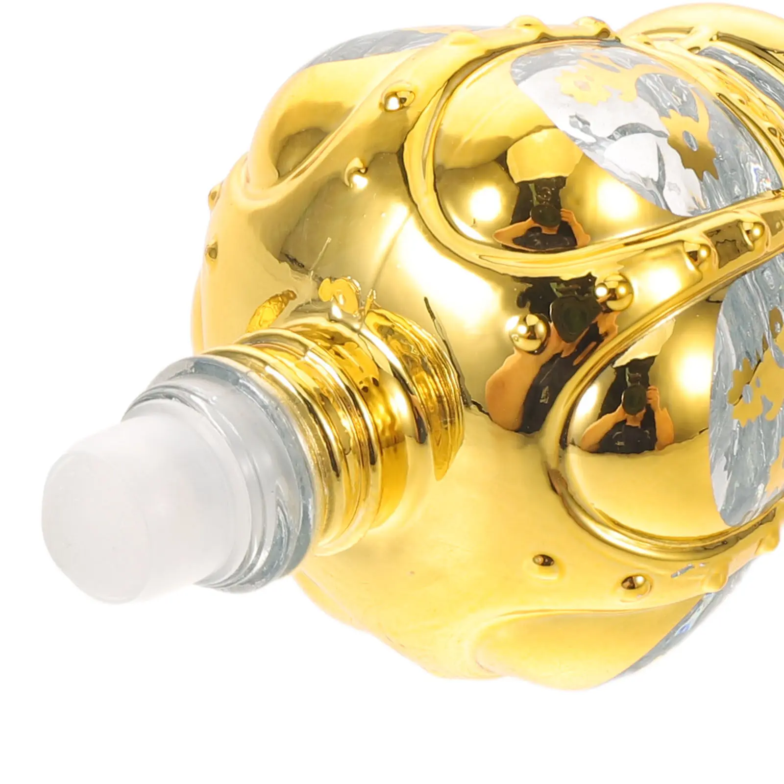 2Pcs 12Ml Clear Glass Roll on Bottles Gold Detail Mini Bottles for Essential Oil Perfume Oil Attar Water Refillable view 4