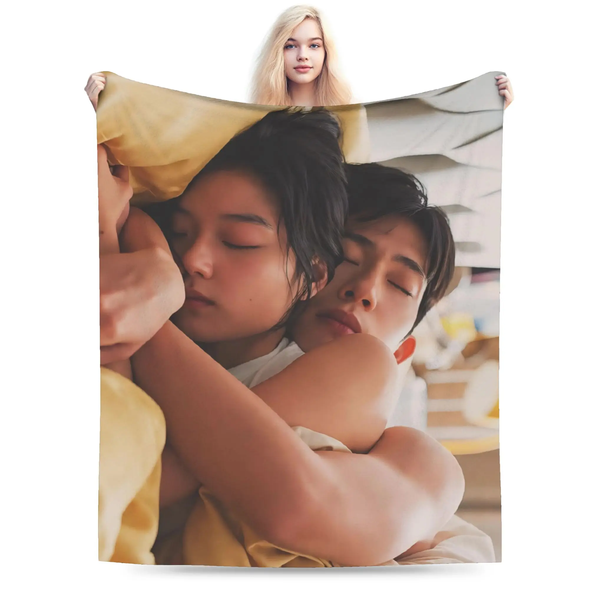The Early Spring jing boran Blankets Lightweight Thin Velvet Relax Gifts  Throw Blanket Plush Thin Quilt