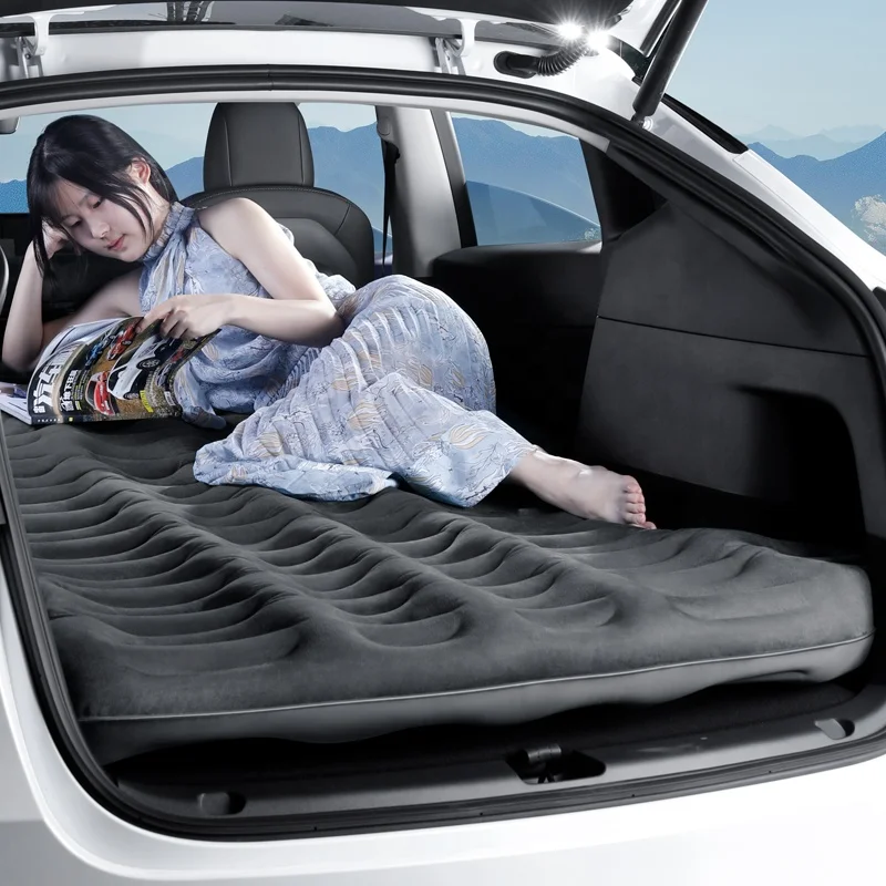 Anjuny Inflatable Car Air Mattress Bed with Back Seat Pump Portable Travel Camping,Sleeping Blow-Up Pad