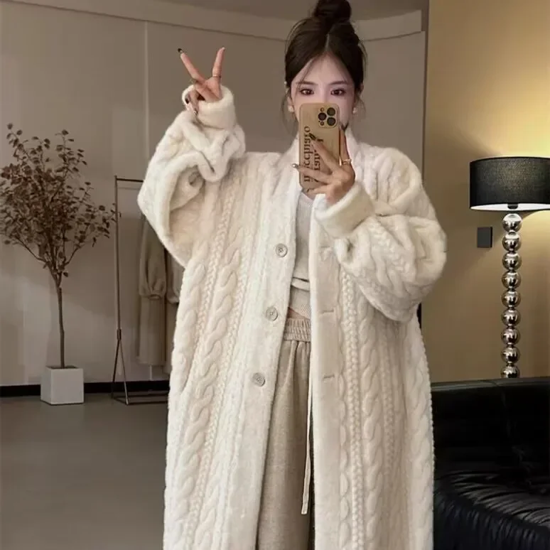 2025 أكمام مريحة أمي Y2k معطف جاكيتات النساء فو الفراء معطف سترة المخملية الخريف الشتاء الدافئة سترة معاطف جيوب سميكة