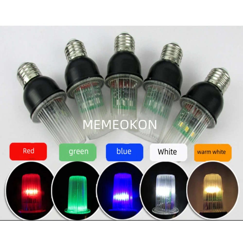 

MEMEOKON strobe light bulb 10pcs LED E27 strobe light KTV outdoor festival decoration light