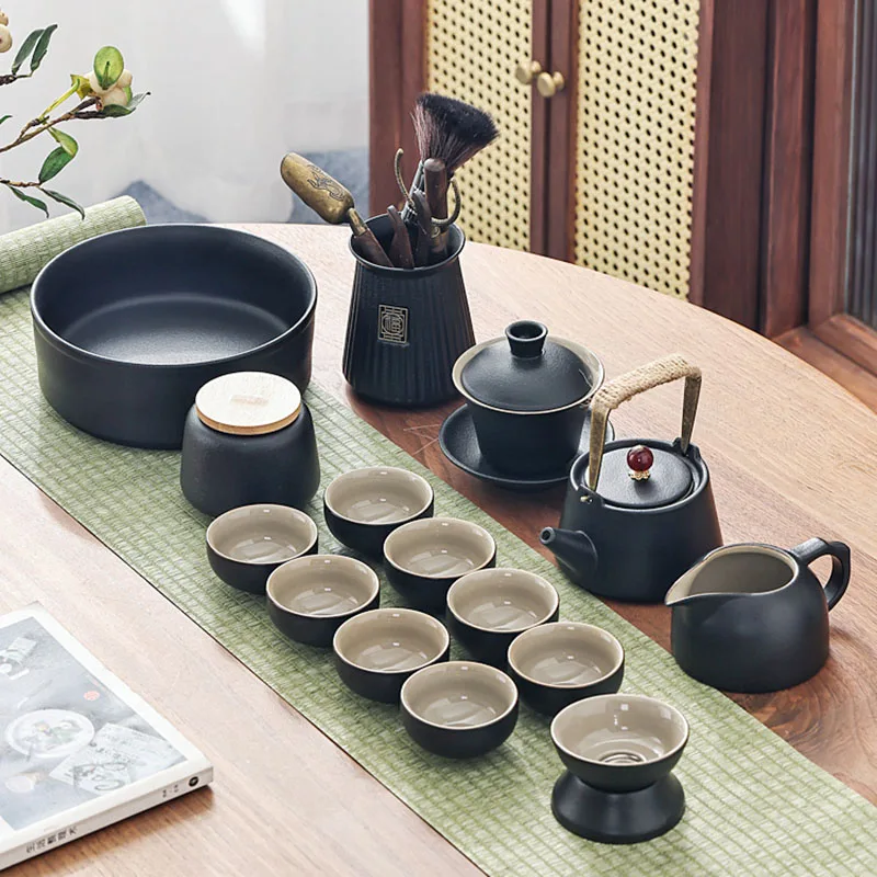 Chinese Travel Tea Set Gaiwan Portable Infusers Ceremony Ceramic Tea Sets Teacup Complete Tools Gift Juego Te Kitchen Teaware