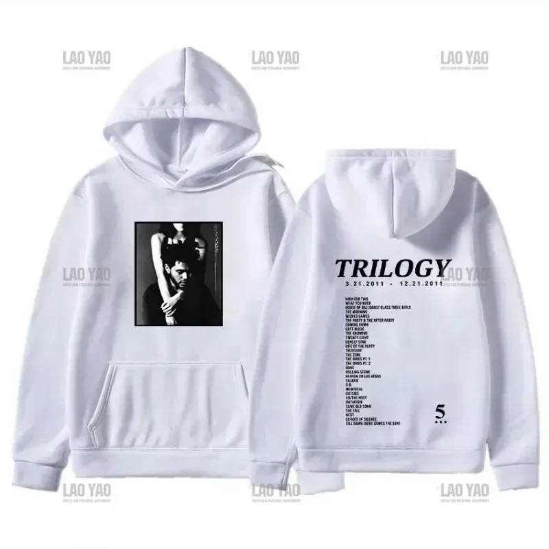 

The Weeknd Trilogy Music Album Printed Men's Goth Street Hoodie Super David Men's and Women's Hip-hop Rock Pullover Sweatshirts