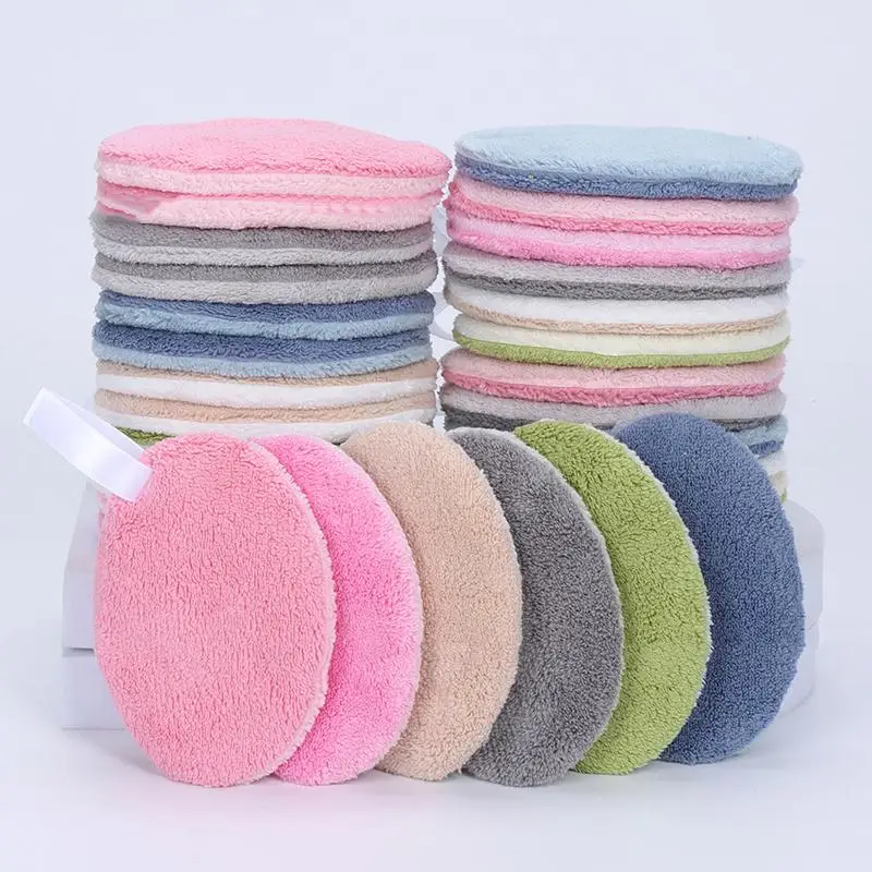 1Pcs Machine Washable 8cm Round/Heart Absorbent Face Wash Pads Reusable Makeup Remover Tool Suitable For All Skin Types