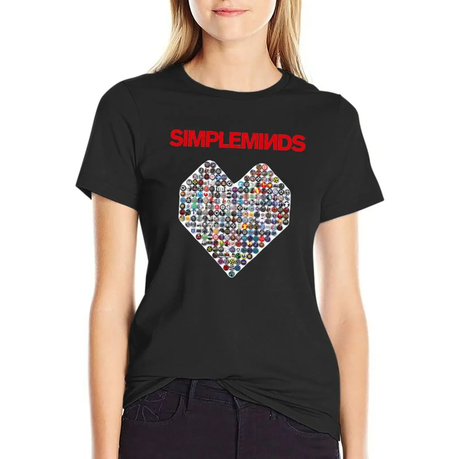 

Heart T-Shirt customs oversized blanks new edition Womens clothing