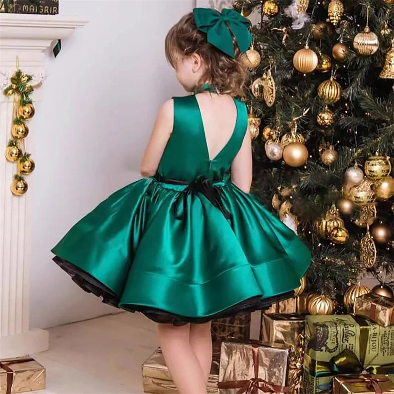 Baby Kids Prinses Satijnen Sjerpen Strik Bloemenmeisje Jurk Kinderen Eerste Communie Jurk Baljurk Bruiloft Jurk Verjaardag
