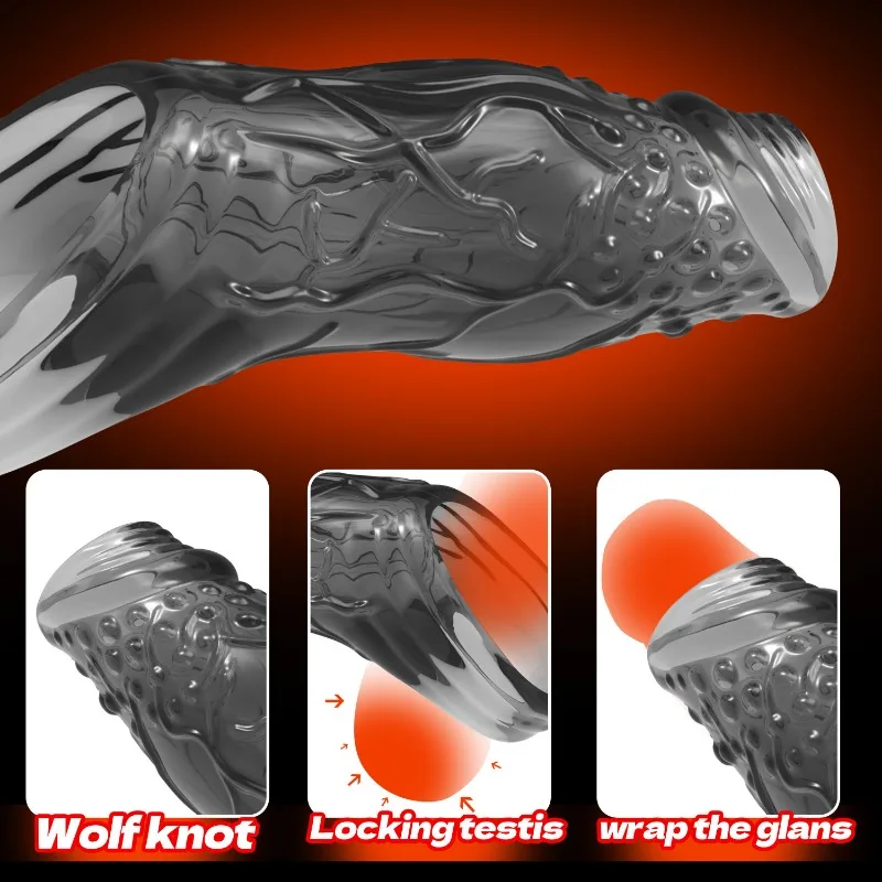 واقعية القضيب توسيع كم موسع تمديد مثلي الجنس خاتم الديك الواقي الذكري تأخير القذف الجنس لعب الكبار للرجال #5