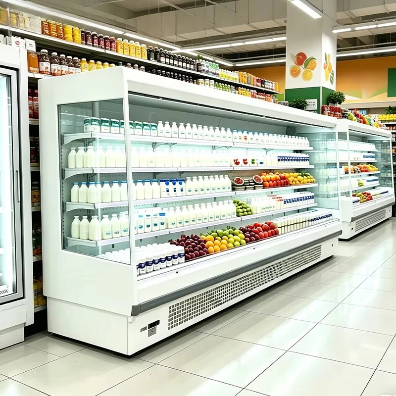FL Island Style Refrigerated Cabinet Large Display Area Open Fridge For Wholesale Supermarket Frozen Food Merchandising Cabinet