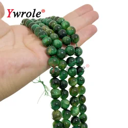 Natural Stone Green Tiger Eye Loose Round Spacer Beads  For Jewelry Making DIY Bracelet Handmade Accessories 4 6 8 10 12MM