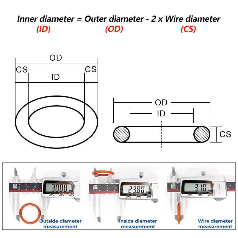 40/100pcs Red Silicone O Ring Sealing Washer OD 4-32mm CS 1/1.5/2/2.4/3.1/mm Waterproof And Insulated Gasket And Heat-Resistant