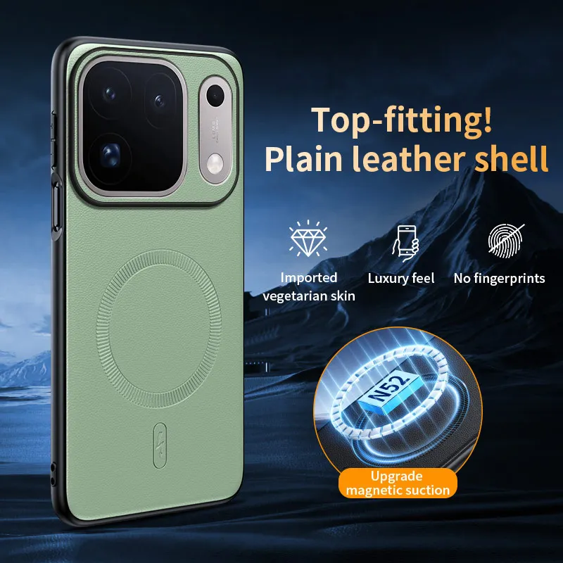 Für OPPO Find X10 Pro Max: Magnetische Schutzhülle aus Leder, Anti-Fingerabdruck, rutschfest, aus PC+TPU. – Detail 24