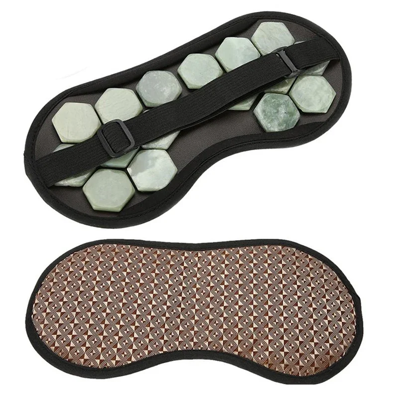 Eye Mask Tourmaline Eye Care Massager Jade Stone Massage Heat Therapy Germanium Infrared Relaxation Health Instrument