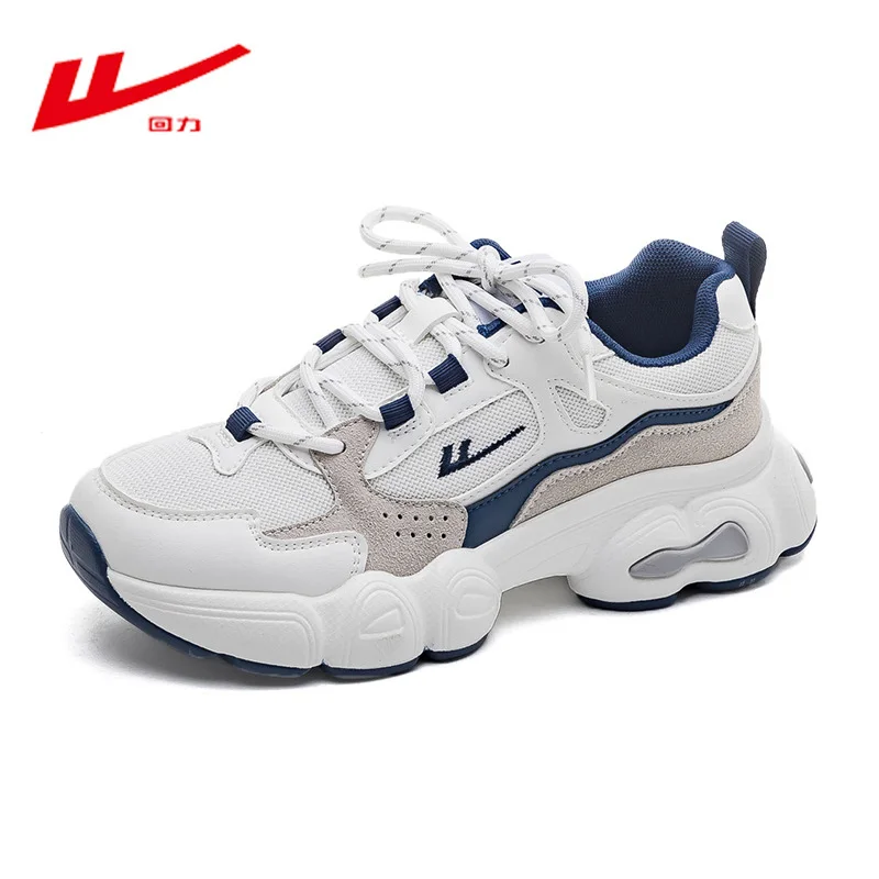 

WARRIOR Girl Spring Breathable Mesh Sports Casual Shoes Thick Soles White Sneakers Fashion Clunky Sneakers