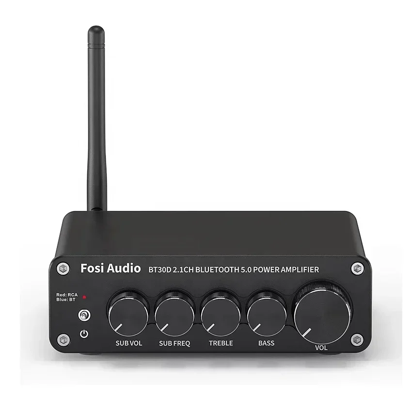 

TPA3116D2 Audio Amplifier FOSI BT30D Sound Power Speaker Transmitter 2.1 Channel Bass & Treble Control Amp Audio Subwoofer