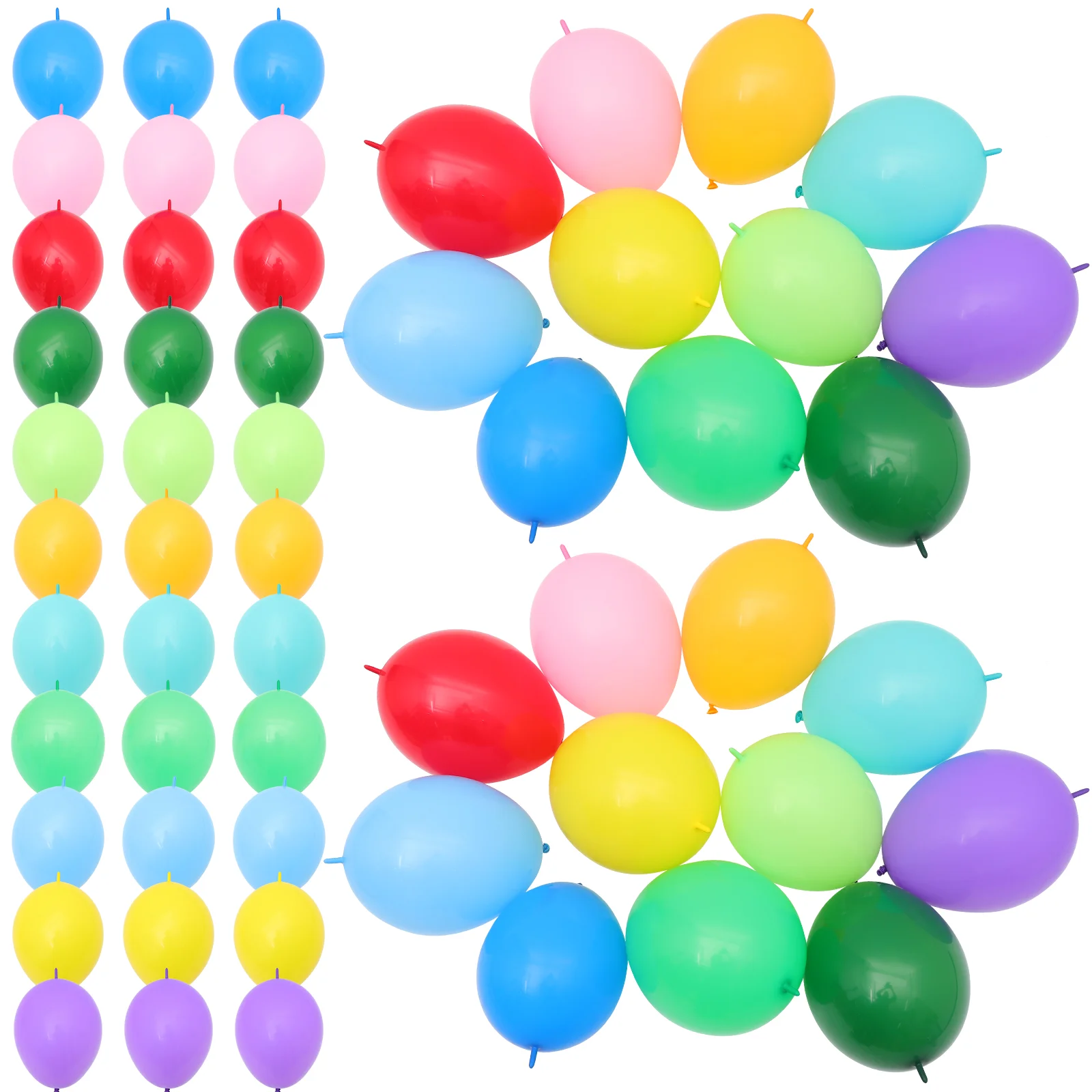 100 Pcs Arch Tail Balloon Wedding Decor Round Link Balloons Emulsion Decorative Party Supplies