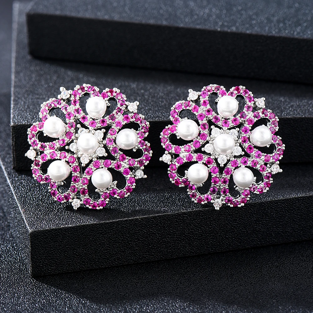 

GODKI 2022 Trendy Spring Fireworks Earrings For Women Wedding Sunflower Party CZ Cubic Zirconia Earring High Jewelry Addiction