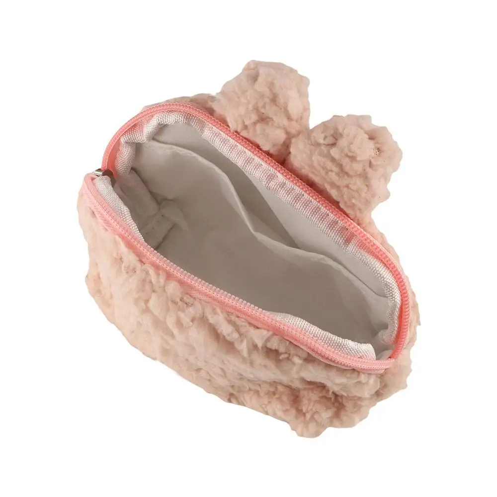 Large Capacity Plush Rabbit Coin Purse Zipper Plush Rabbit Animal Rabbit Money Bags Anime Cartoon Animal Zipper Bags