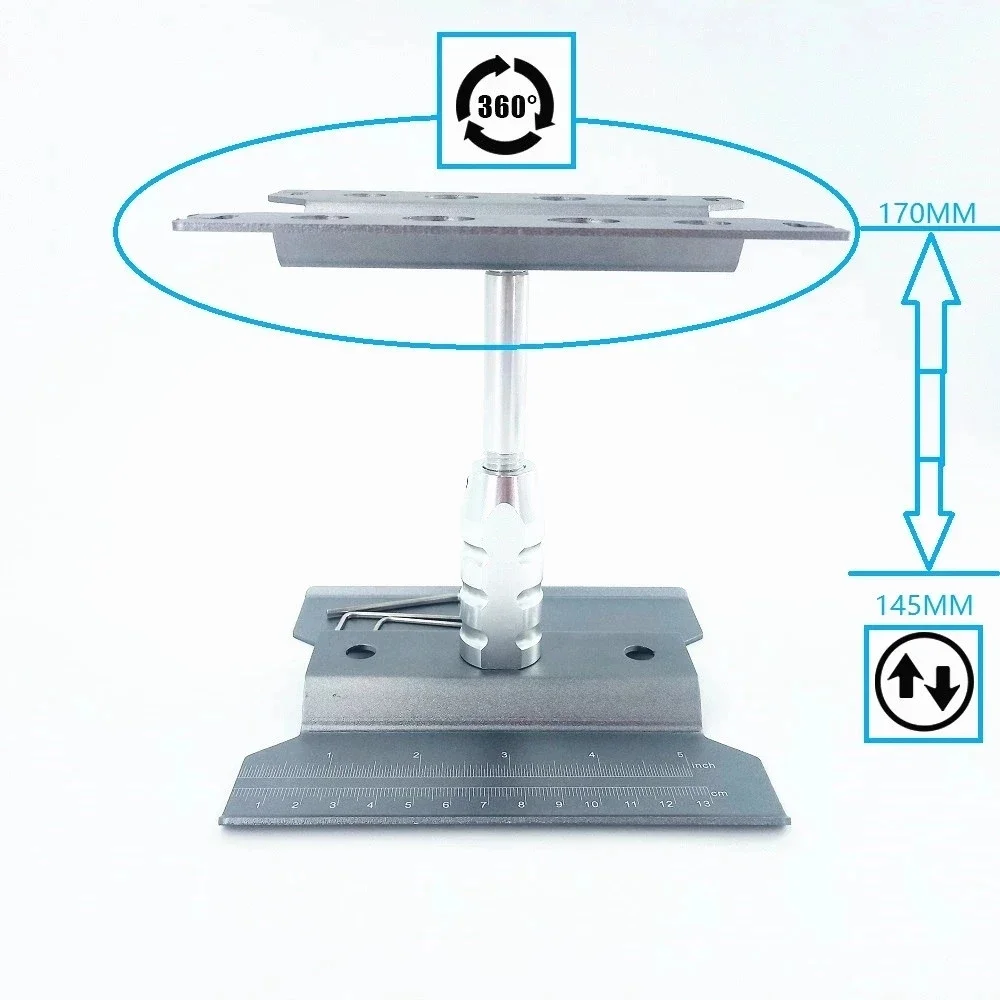 Metalen Aluminium RC Auto Werkstation Werk Stand Reparatie 360 Graden Rotatie Voor 1/8 1/10 1/12 1/16 Schaalmodel