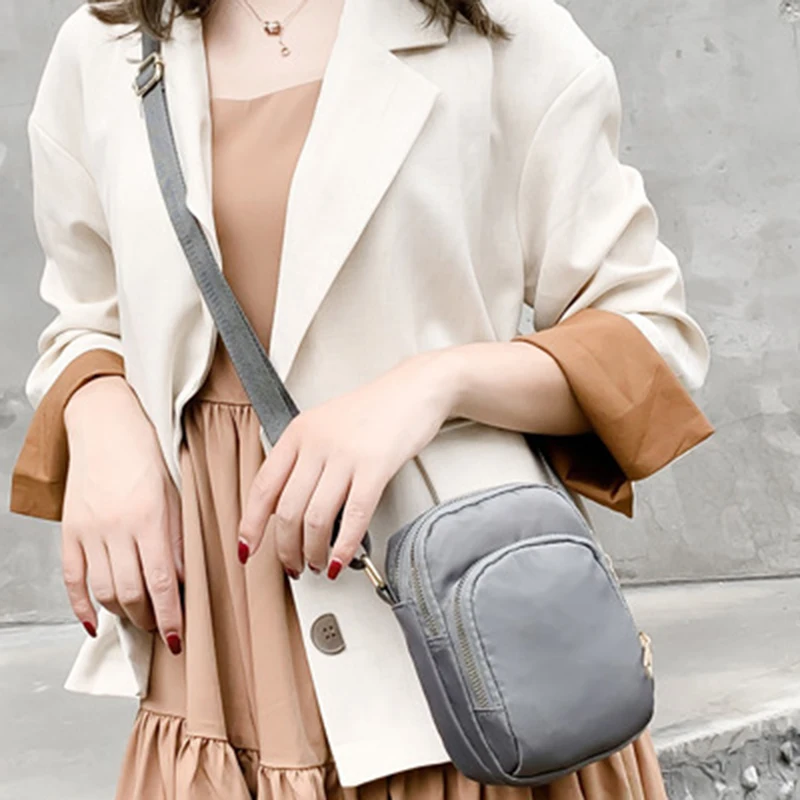 Neue Casual Große Kapazität Schulter Taschen Für Frauen Wasserdichte Oxford Multi-Zipper Umhängetasche Für Mutter Einkaufen Handtasche – Detail 13
