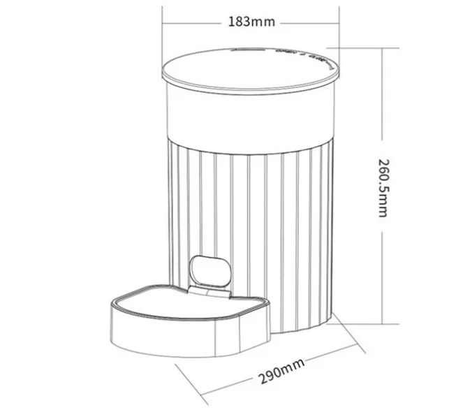 2.7L التلقائي تغذية الحيوانات الأليفة الكلب السلطانية الذكية القط الغذاء موزع واي فاي التحكم عن بعد توقيت ومستلزمات القط الكمية
