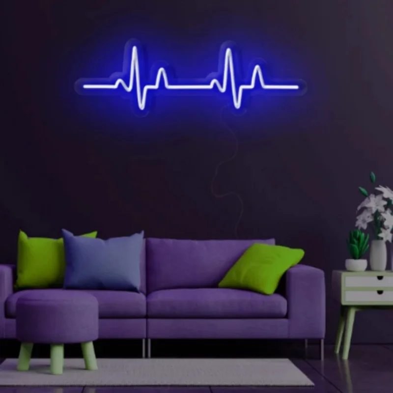 Heartbeat Neon Sign Gaming Room Bedroom Decor Wall Hanging USB Neon Lights Home Party Bar Club Art Decor Personalized Gifts