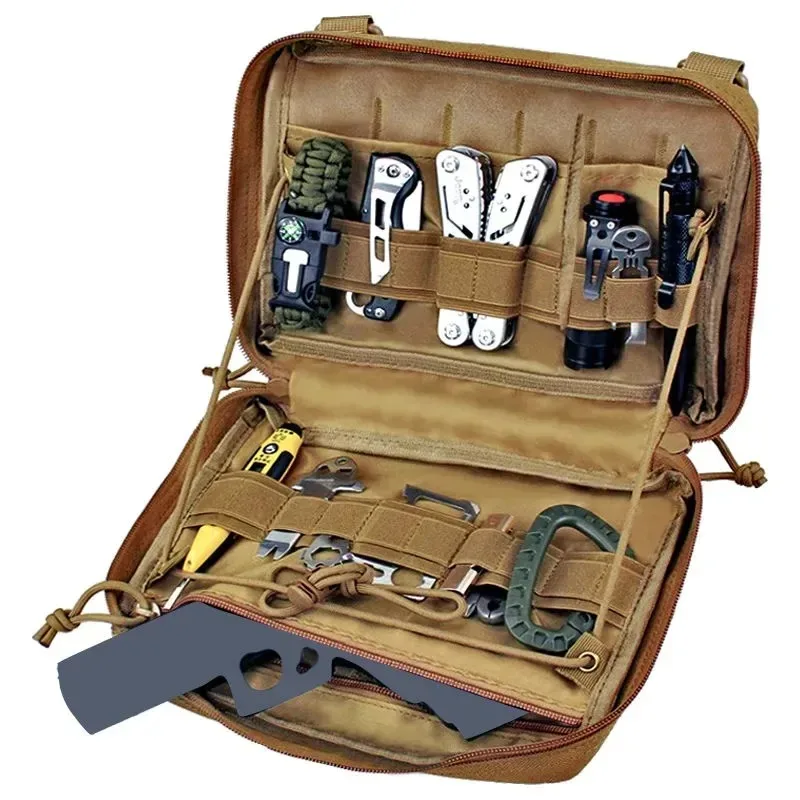 Kit de primeiros socorros médicos militares, kit de emergência tático para atividades ao ar livre, kit de ferramentas multiuso para camping e caça, bolsa EDC
