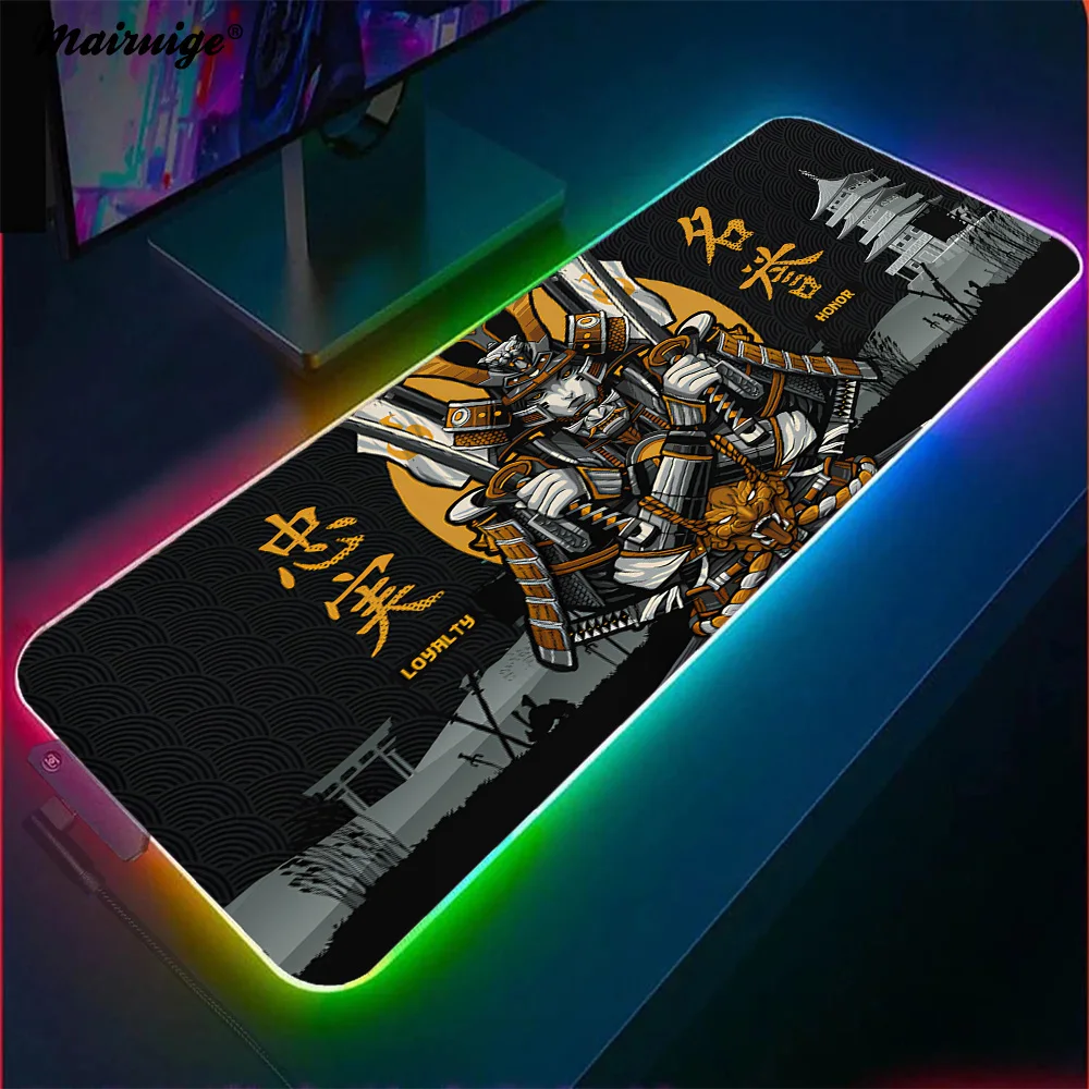 Mouse Pad Setup Gamer Deskpad Samurai Deskpad Gaming Pad Pad for Computer Mouse Office Desk Accessories Big Mousepepad Carpet