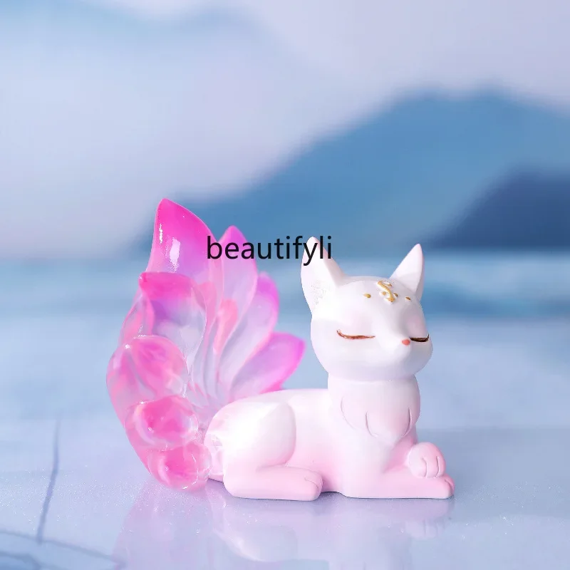 

Nine-tailed fox boy girl birthday gift busy and antique ornaments car decoration children's toys