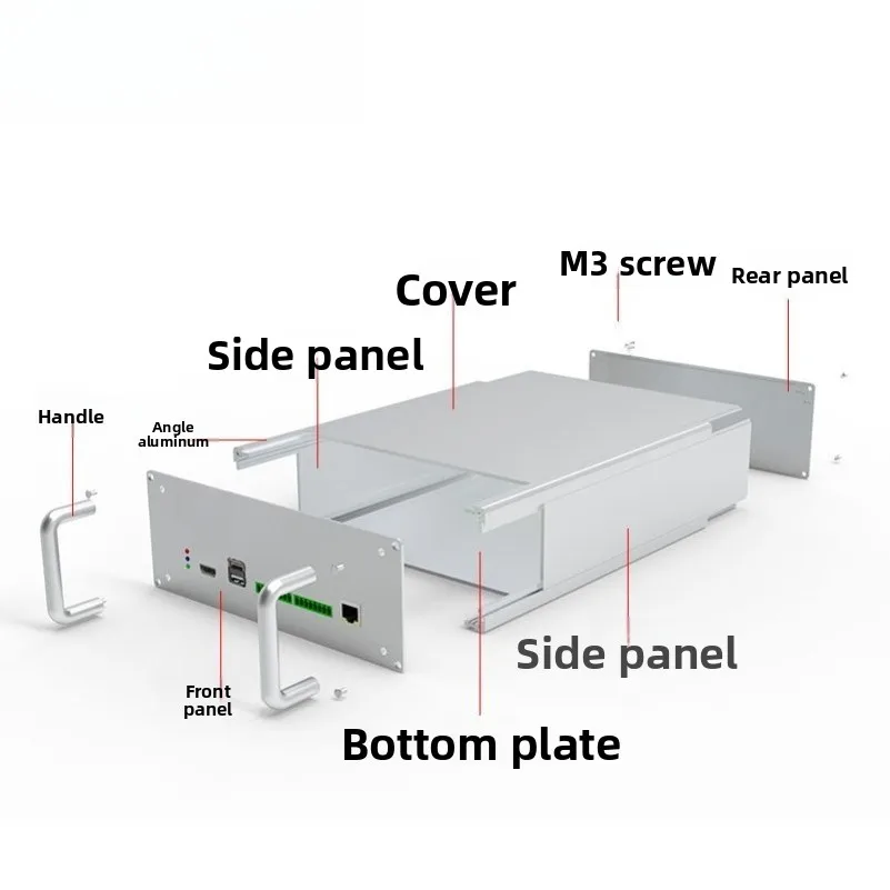 FOR 200 * 80-260 power controller aluminum profile shell aluminum box power box rtu oscilloscope aluminum shell CNC splicing