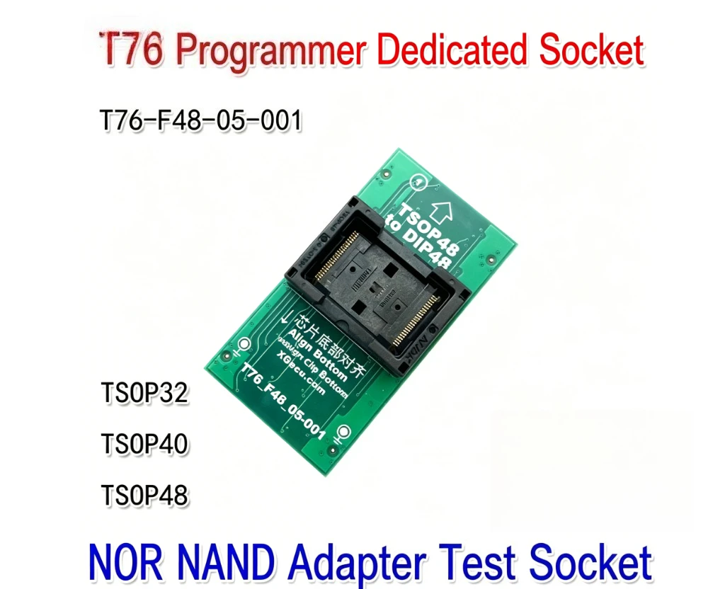 XGecu T76 programmer special TSOP32 TSOP40 TSOP48 adapter burning seat