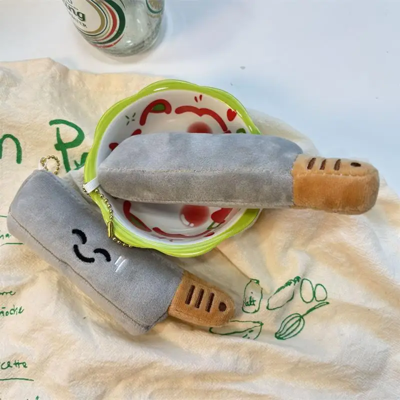 1/2 PCS Cute Cartoon Funny Long Knife Plush Doll Stuffed Toy Keychain Bag Pendants Creative Backpack Hanging Ornaments Kids Gift