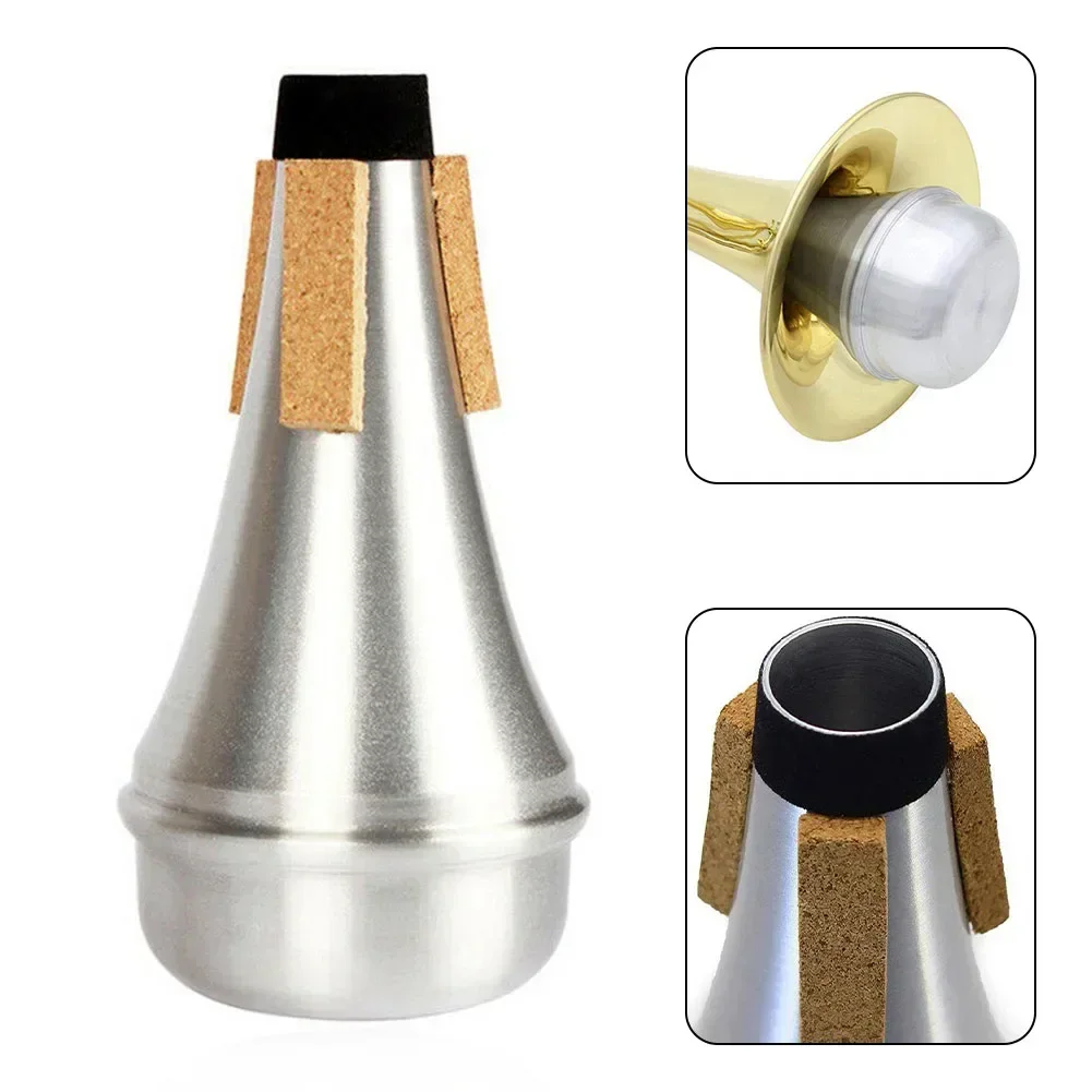 Silenter Trumpet Mute Accessories Aluminium Beginner Silver Trumpets Tool Instrument Lightweight Practice High Quality