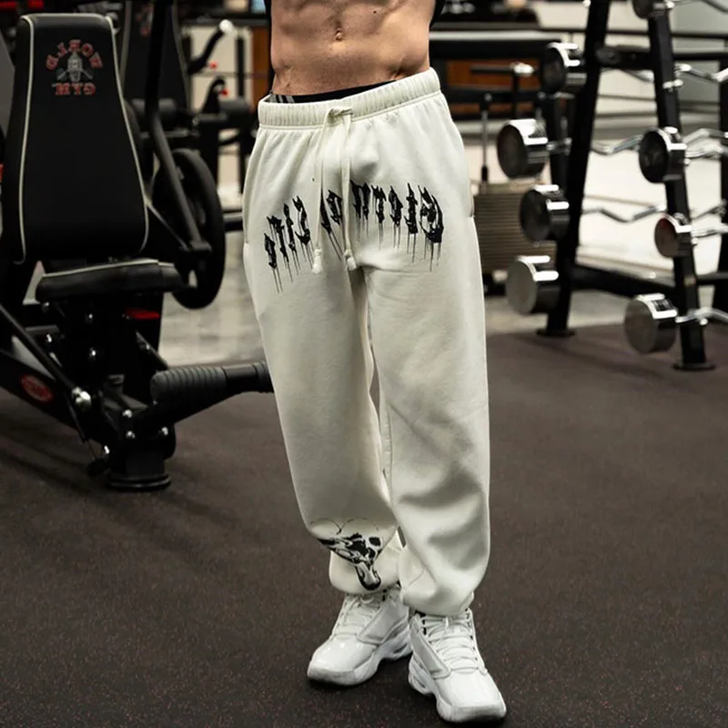 2024 New Spring Men\'s Sweatpants Europe and The United States Long Sports Leisure Fitness Training Pants gym Man pants