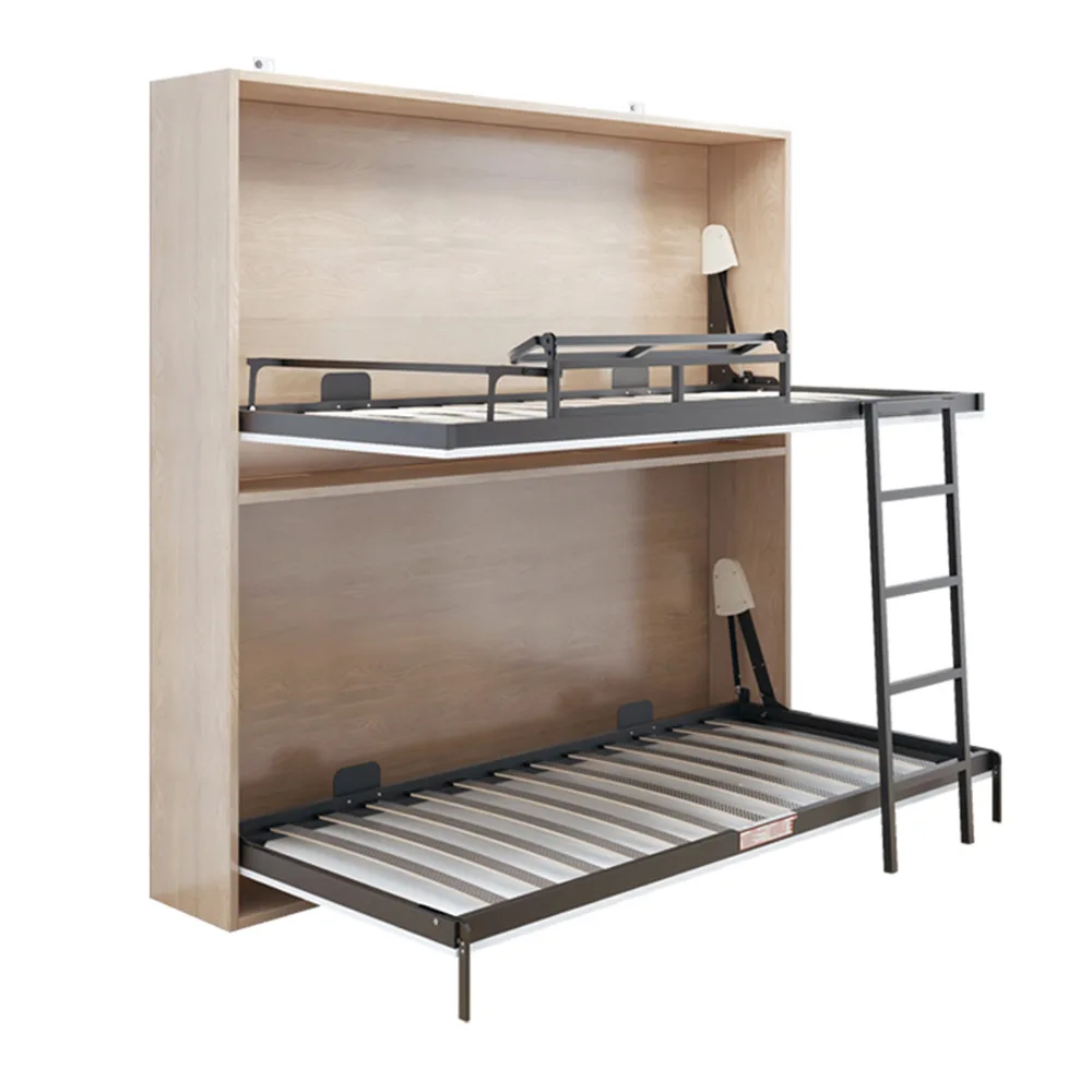 Invisible Bunk Bed for Small Apartments Multifunctional Double Layer Wall Bed Folding Bed for Children