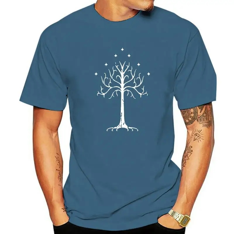 Summer mens tshirt White Tree Of Gondor Tolkien T-Shirt Premium Cotton Mordor Middle Earth unisex t-shirt teenagers cool tops