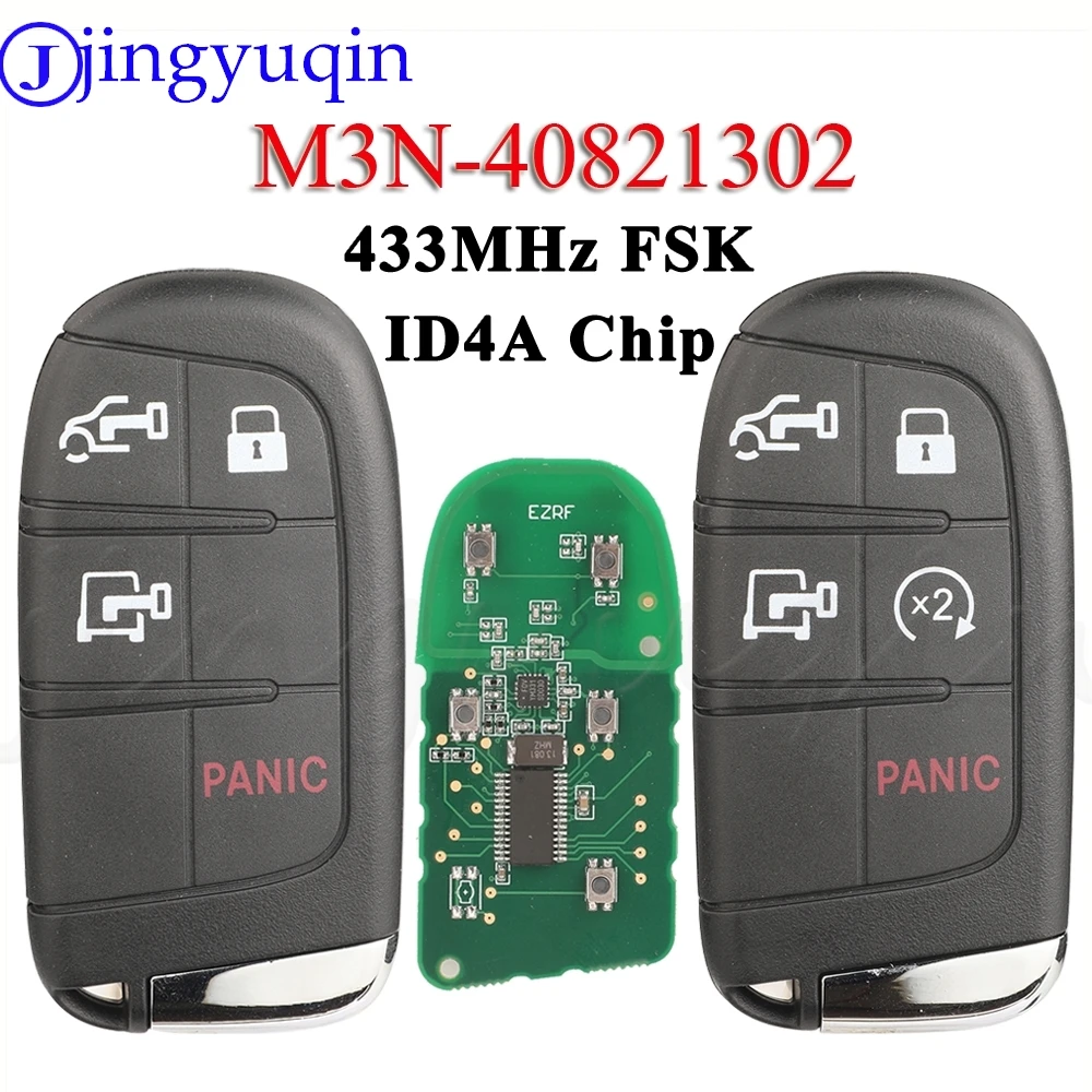 JYQ M3N-40821302 Keyless Car Key 433MHz FSK ID4A For Dodge Ram Promaster 1500 2500 3500 2022 2023 Remote Card Key Fob Control