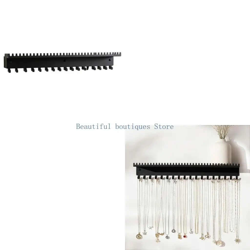 U4LF Jewelry Organiser Rack with 56 Hooks And Tray Suitable For Bedroom Or Shop