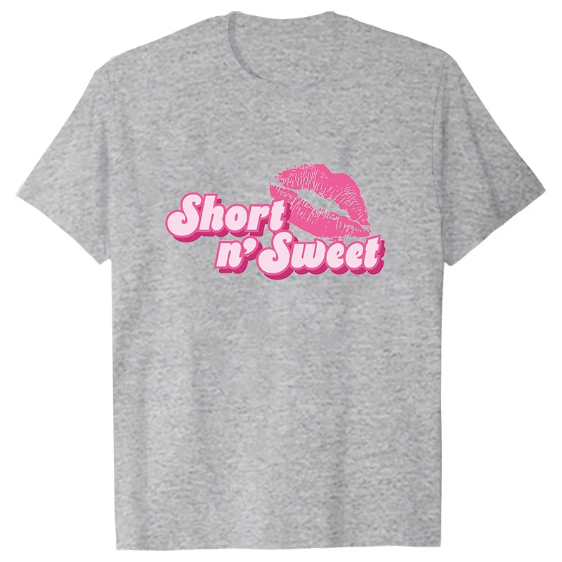 Short 'n Sweet Pattern Herren Damen T-Shirts Kurzarm Harajuku Unisex Fun Tees Sommertrend Große Größen Rundhals-Paar-Tops – Detail 4