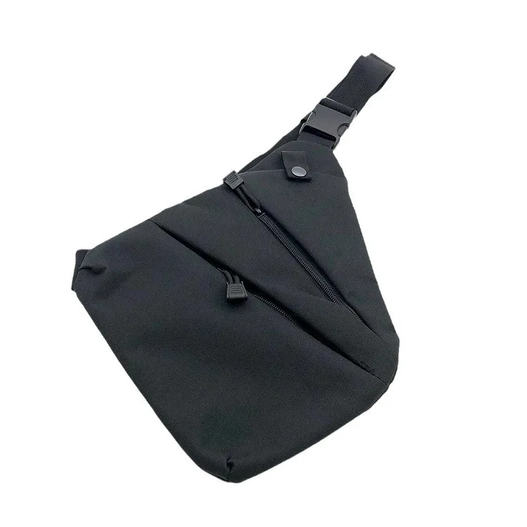 Mens Crossbody Chest Bag Polyester Wear Resistant Mens Crossbody Chest Bag Outdoor Riding Storage Pouch Daily  Multi Functional