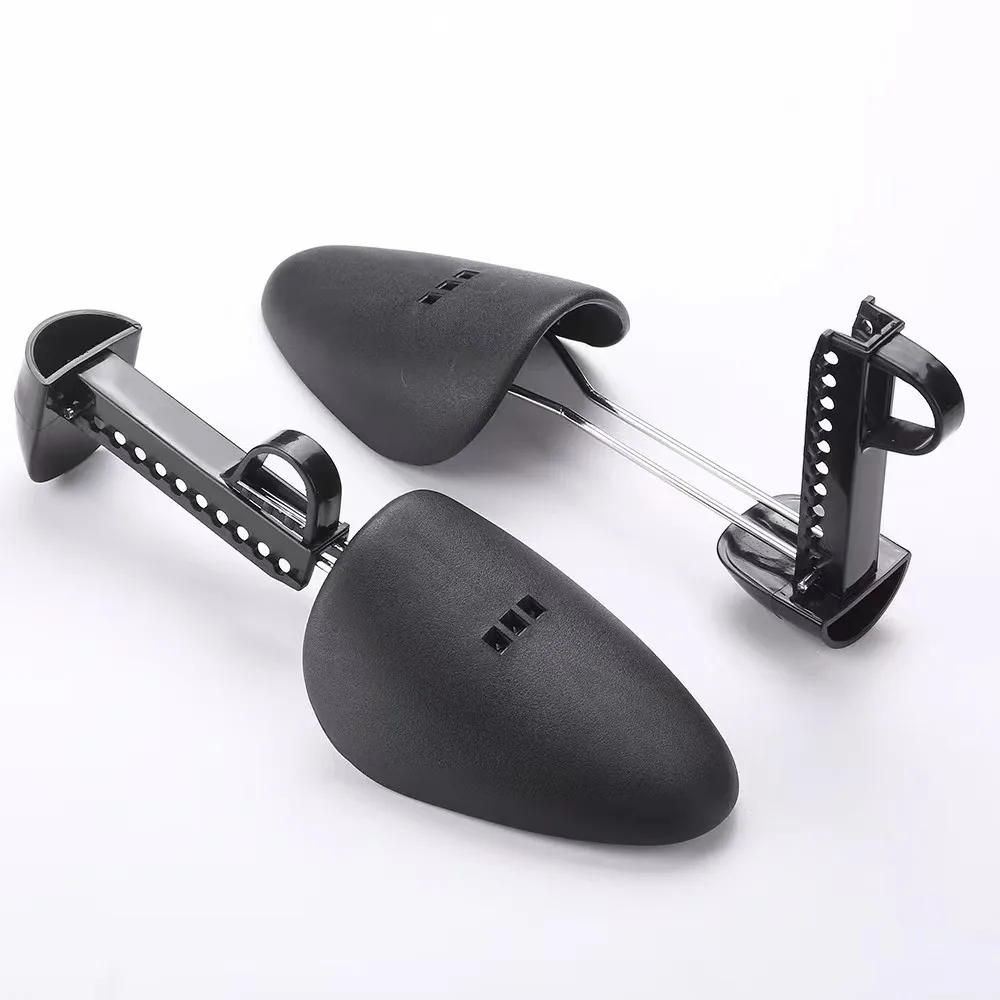 1 Pair New Plastic Shoe Stretcher Durable Adjustable Tree Shaper Rack Black Leather Boots Expander Holder For Men Women