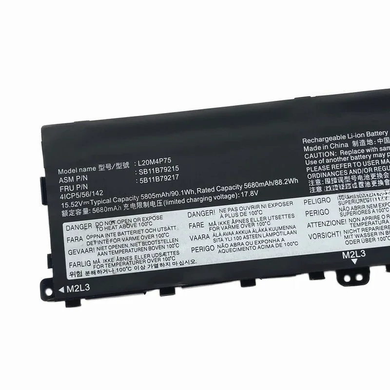 

L20M4P75 L20D4P75 15.52V 5805mAh 90.1Wh Laptop Battery for Lenovo ThinkPad P1 G4 20Y30003GE X1 Extreme Gen 4 20Y50043GE