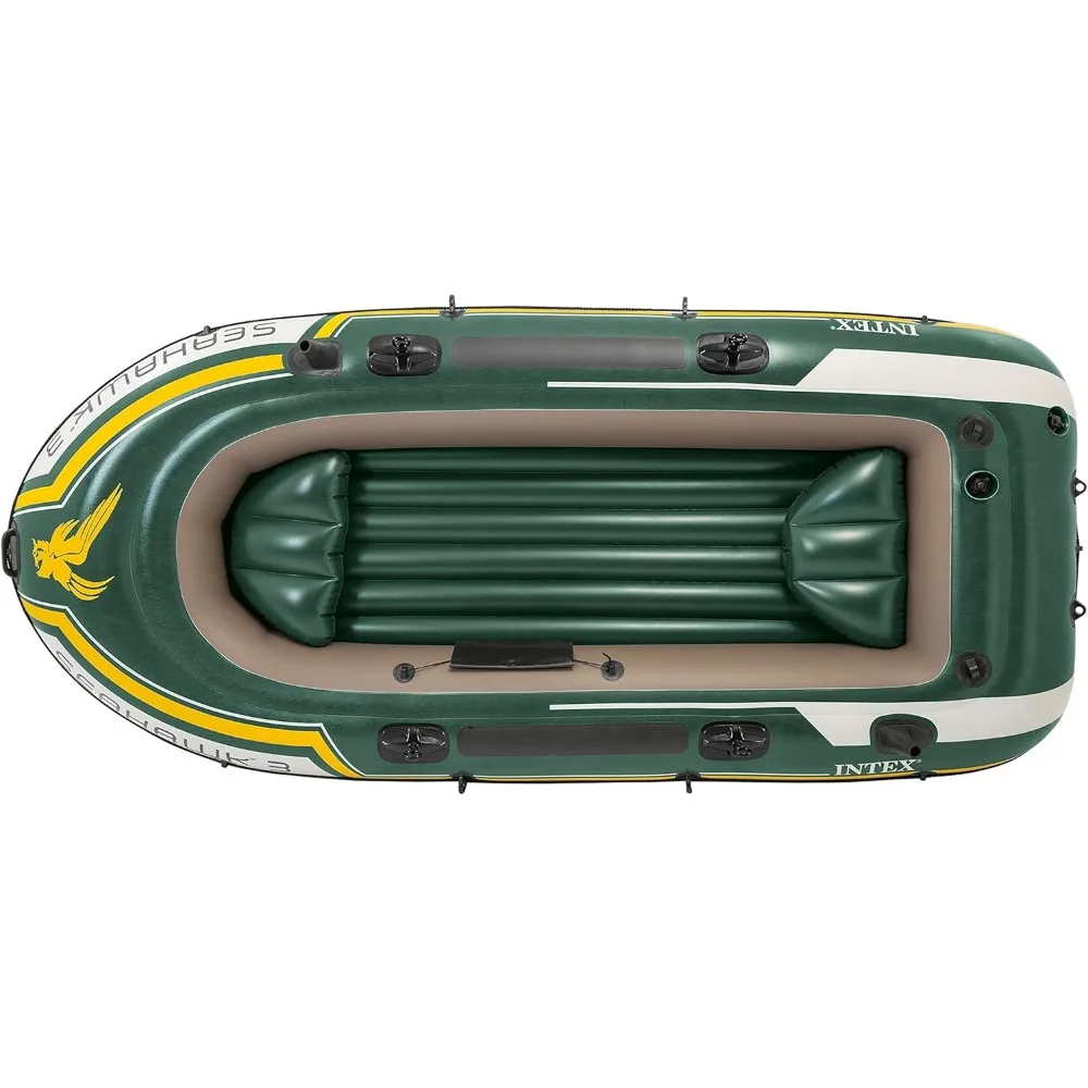 Seahawk Inflatable Boat Series: includes Deluxe Aluminum Oars and High-Output Pump – SuperStrong