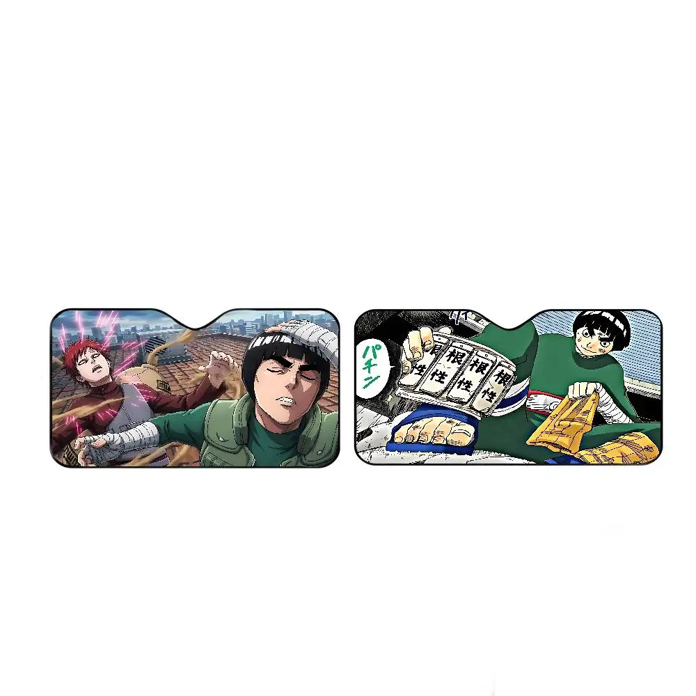 Anime Naruto Rock Lee Windshield Sunshade Car Window Windscreen Cover Sun Shade Auto Sun Visor Car-covers Car Solar Protection
